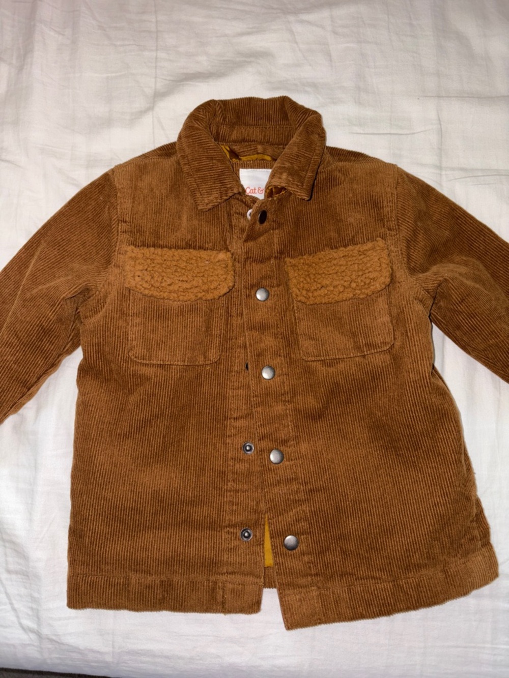 Cat & Jack Brown Corduroy Sherpa-Trim Kids Jacket